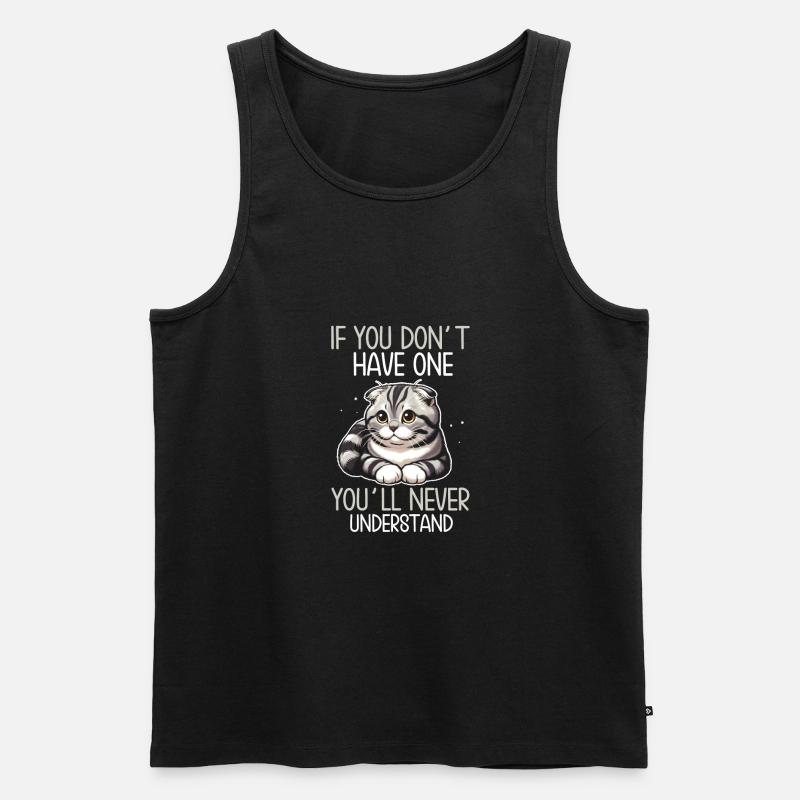 Katze - Männer Premium Bio Tank Top - Schwarz