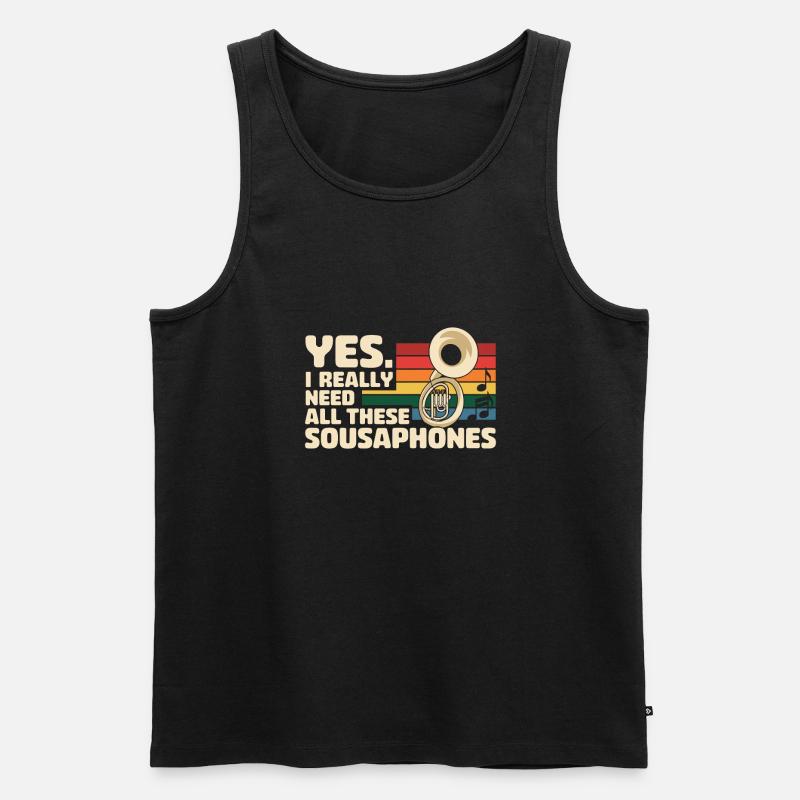 Sousaphone - Männer Premium Bio Tank Top - Schwarz