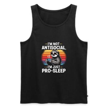 Office humor - Men's Premium Organic Tank Top - black - Front - AI Model Male 178 light (178cm)