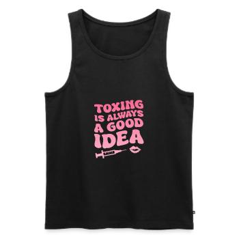 Kosmetikerin - Männer Premium Bio Tank Top - Schwarz - Vorne - Michal (187cm)