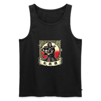 Kendo - Men's Premium Organic Tank Top - black - Front - AI Model Male 178 light (178cm)