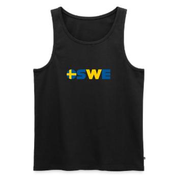 Schweden - Männer Premium Bio Tank Top - Schwarz - Vorne - Michal (187cm)