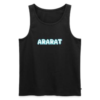 Mount Ararat - Men's Premium Organic Tank Top - black - Front - Michal (187cm)