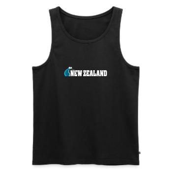 Kiwi Bird Cartoon Nouvelle-Zélande - Débardeur bio Premium Homme - noir - Devant - AI Model Male 178 light (178cm)