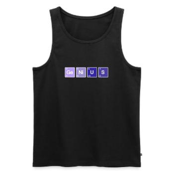 Genius Nerd Geek - Débardeur bio Premium Homme - noir - Devant - AI Model Male 178 light (178cm)