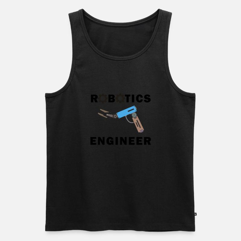 Robotics Ironic Quote Electronic Engineering - Men's Premium Organic Tank Top - black