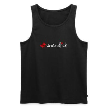 infinite - Men's Premium Organic Tank Top - black - Front - AI Model Male 178 light (178cm)