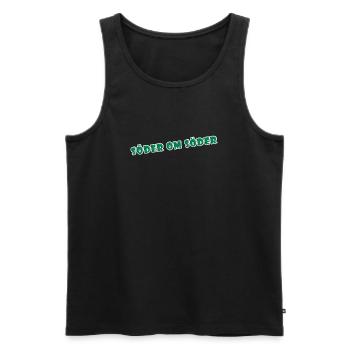 South of South Green Typography - Men's Premium Organic Tank Top - black - Front - Michal (187cm)