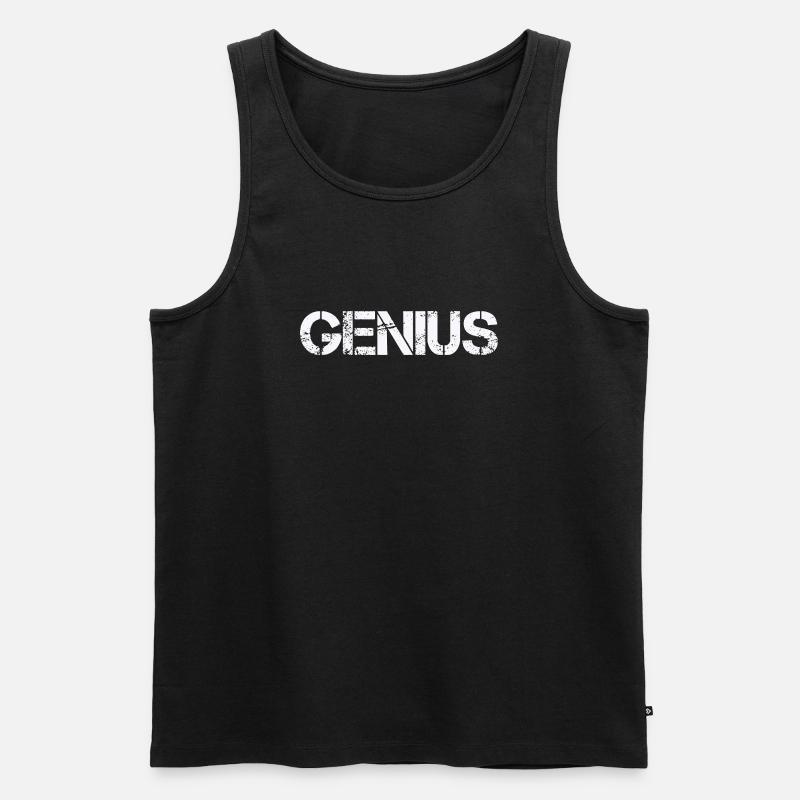 GENIUS - Männer Premium Bio Tank Top - Schwarz