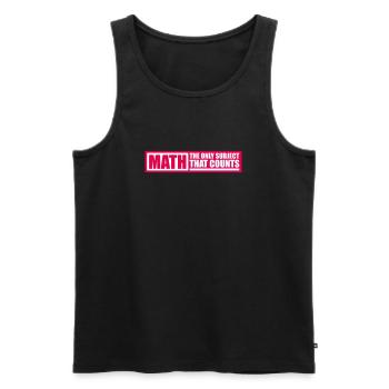Les mathématiques La seule matière qui compte Nerd Mathe Logo - Débardeur bio Premium Homme - noir - Devant - AI Model Male 178 light (178cm)