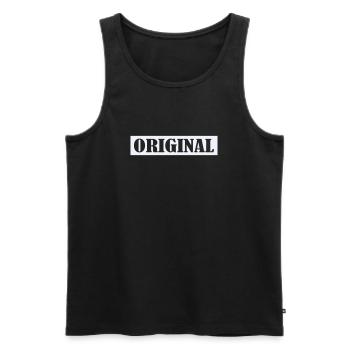 Original - Men's Premium Organic Tank Top - black - Front - Michal (187cm)