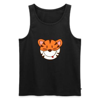 Tigre - Débardeur bio Premium Homme - noir - Devant - Michal (187cm)