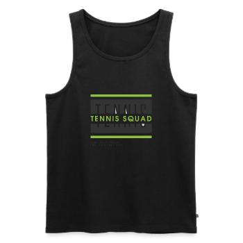 Tennis Squad Ironic Tennis Player Ball Sports - Men's Premium Organic Tank Top - black - Front - AI Model Male 178 light (178cm)