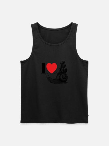 I love snails - a heart for snails - Men's Premium Organic Tank Top -