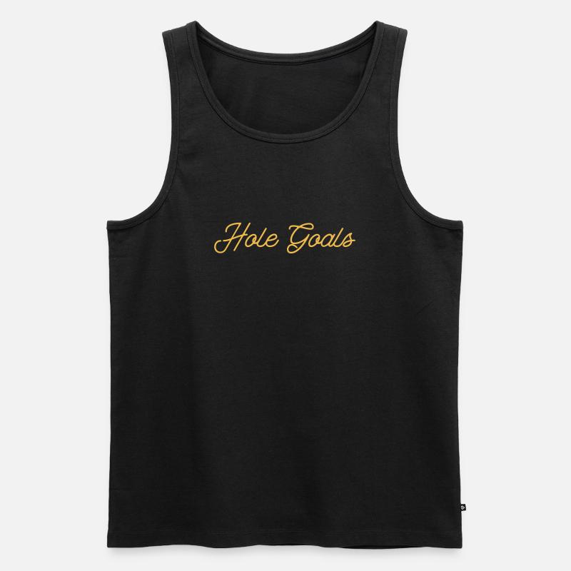 Hole Goals Golf Spruch - Männer Premium Bio Tank Top - Schwarz