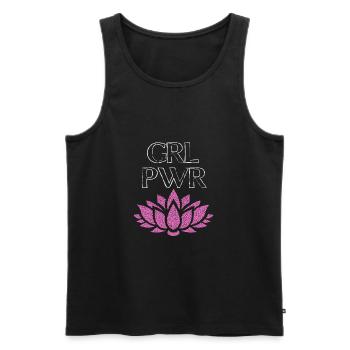 Girl Power GRL PWR - Chemise Femme Power - Débardeur bio Premium Homme - noir - Devant - AI Model Male 178 light (178cm)