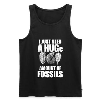 Fossil collectors | Geologists Fossils Gift Idea - Men's Premium Organic Tank Top - black - Front - AI Model Male 178 light (178cm)