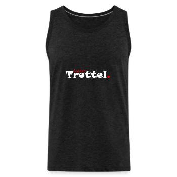 Dear Idiot Clumsy - Men's Premium Organic Tank Top - charcoal grey - Front - Alexander (188cm)