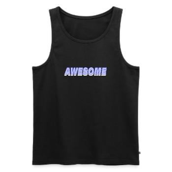AWESOME - Männer Premium Bio Tank Top - Schwarz - Vorne - AI Model Male 178 light (178cm)