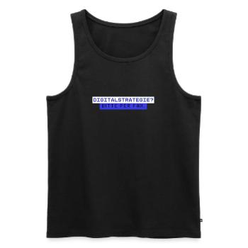 Digitalstrategie? Bitte per Fax Büro Humor - Männer Premium Bio Tank Top - Schwarz - Vorne - AI Model Male 178 light (178cm)