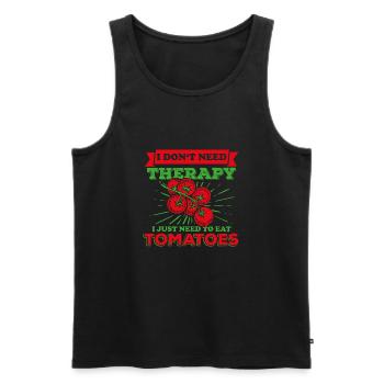 Tomates - Débardeur bio Premium Homme - noir - Devant - AI Model Male 178 light (178cm)