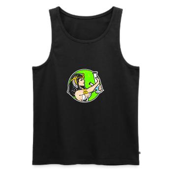 Cleopatra hookah shisha egypt - Men's Premium Organic Tank Top - black - Front - Michal (187cm)