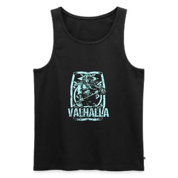 Vikings Thor Odin Valhalla Scandinavie Suède - Débardeur bio Premium Homme - noir - Devant - Michal (187cm)