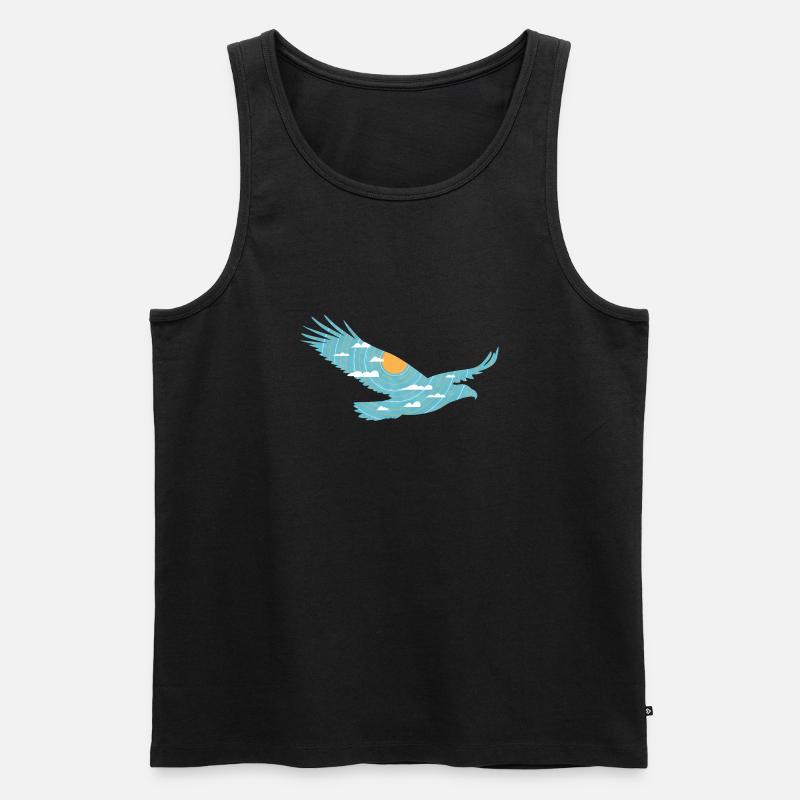 Vogel & Sonne - Männer Premium Bio Tank Top - Schwarz