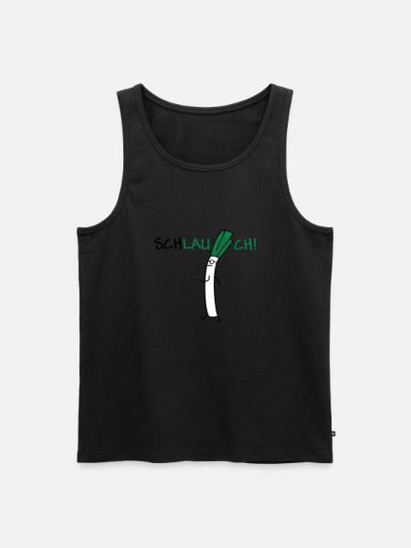 Schlauer Lauch - Männer Premium Bio Tank Top - Schwarz
