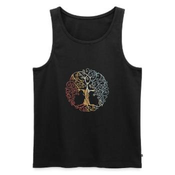 Tree Of Life Style Rétro Vintage - Débardeur bio Premium Homme - noir - Devant - Michal (187cm)