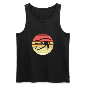 Eye Of Horus Retro Style Vintage - Men's Premium Organic Tank Top - black - Front - Michal (187cm)