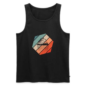Cupcake Retro Style Vintage - Männer Premium Bio Tank Top - Schwarz - Vorne - Michal (187cm)