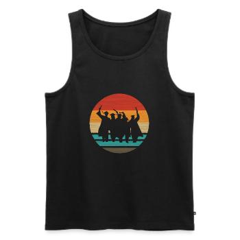 Abschlussfeier Retro Style Vintage - Männer Premium Bio Tank Top - Schwarz - Vorne - Michal (187cm)