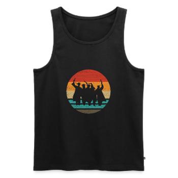 Abschlussfeier Retro Style Vintage - Männer Premium Bio Tank Top - Schwarz - Vorne - Michal (187cm)