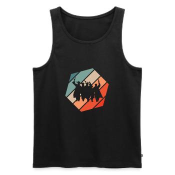 Abschlussfeier Retro Style Vintage - Männer Premium Bio Tank Top - Schwarz - Vorne - Michal (187cm)