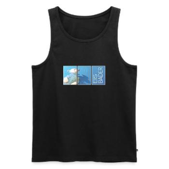 eisbader eisbär winterschwimmen kneipp kältebad - Männer Premium Bio Tank Top - Schwarz - Vorne - AI Model Male 178 light (178cm)