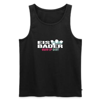 Ice Bath Winter Swimming Warm-Up Shirt - Men's Premium Organic Tank Top - black - Front - AI Model Male 178 light (178cm)