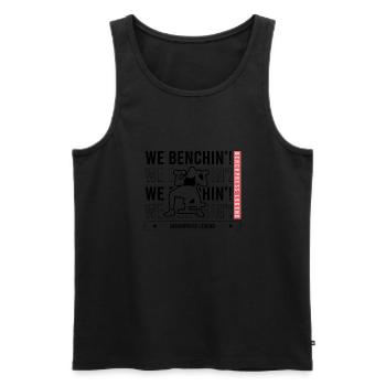 We Bench Ironic Gym Quote Powerlifter Training - Débardeur bio Premium Homme - noir - Devant - AI Model Male 178 light (178cm)