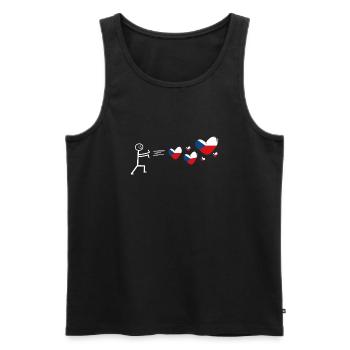 La République tchèque amoureuse Prague - Débardeur bio Premium Homme - noir - Devant - AI Model Male 178 light (178cm)