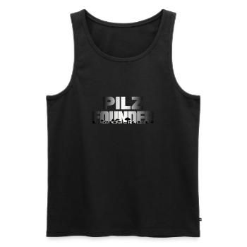 Pilzzeit Pilzsammler Pilzkenner sammelt Pilze - Männer Premium Bio Tank Top - Schwarz - Vorne - Michal (187cm)