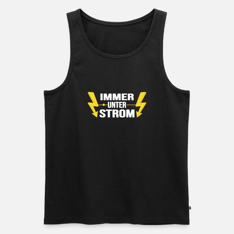 Elektriker Watt Volt Strom Elektromonteur - Männer Premium Bio Tank Top - Schwarz