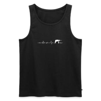 Craftsman tool drill - Men's Premium Organic Tank Top - black - Front - Michal (187cm)