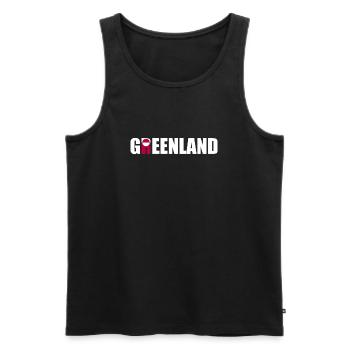 Greenland - Denmark - Danmark - Dänemark - Men's Premium Organic Tank Top - black - Front - AI Model Male 178 light (178cm)