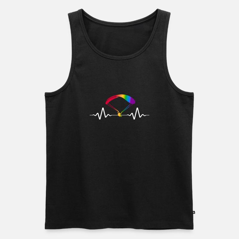 paragliding glide-long gleitschirm gleiten - Männer Premium Bio Tank Top - Schwarz
