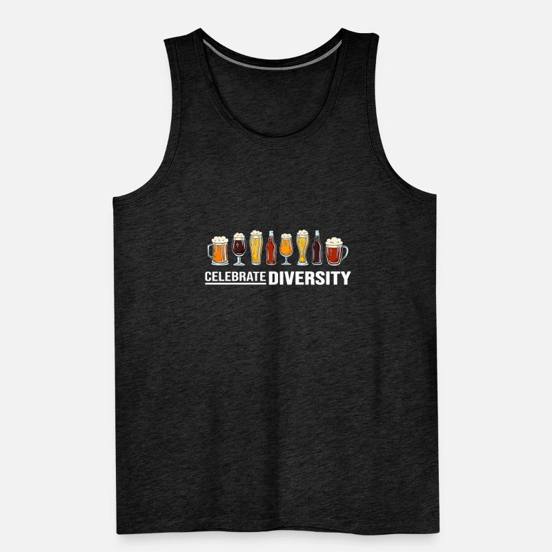 Bier Biergarten Trinkspruch Biersorten "Diversity" Männer Premium Bio Tank Top