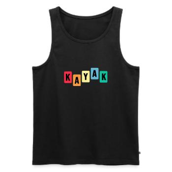 kajak wildwasser kayak paddelboot - Männer Premium Bio Tank Top - Schwarz - Vorne - Michal (187cm)