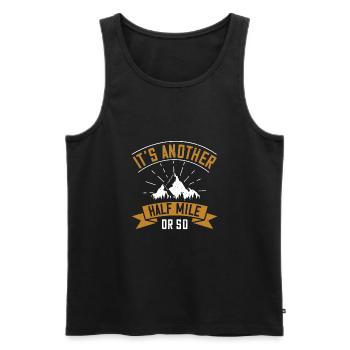 Lustiges T-Shirt für Wanderer und Kletterer - Männer Premium Bio Tank Top - Schwarz - Vorne - Michal (187cm)