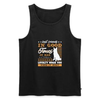 Citation For German Shepherd Owner - Men's Premium Organic Tank Top - black - Front - AI Model Male 178 light (178cm)