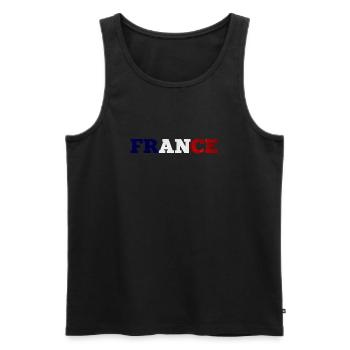 Frankreich - Männer Premium Bio Tank Top - Schwarz - Vorne - Michal (187cm)