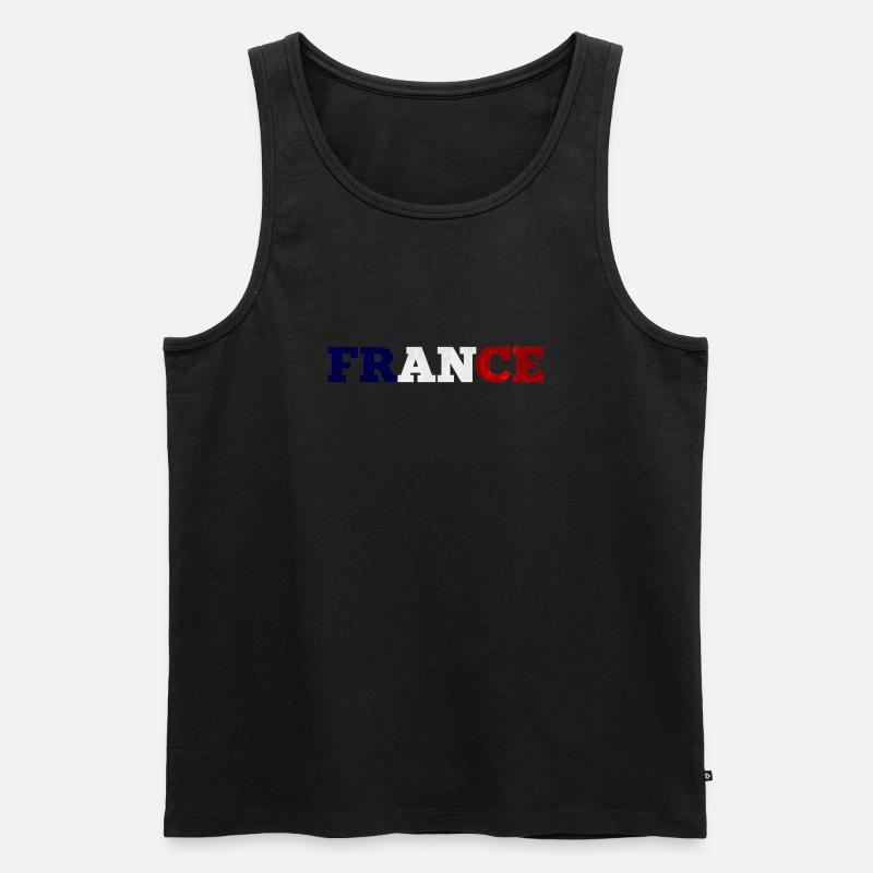 Frankreich - Männer Premium Bio Tank Top - Schwarz